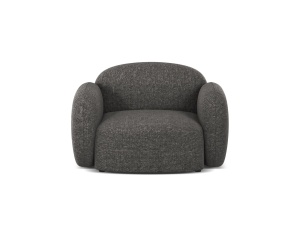 Fotoliu gri inchis din textil Blair Eden Micadoni