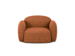 Fotoliu maro caramiziu din textil Blair Eden Micadoni