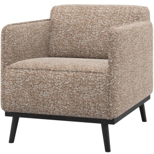Fotoliu maro deschis din textil Statement Arms Woood