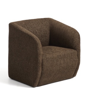Fotoliu maro din textil Milare Chenille Kave Home