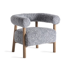 Fotoliu maro/gri din textil Allitz Vical Home