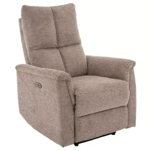 Fotoliu recliner bej din textil Neptun The Home Collection