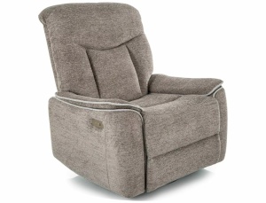 Fotoliu recliner gri din textil Odys The Home Collection