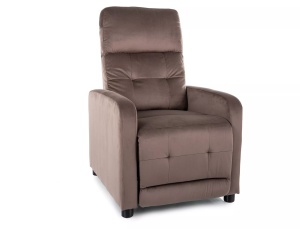Fotoliu recliner maro cappuccino din catifea Otus The Home Collection