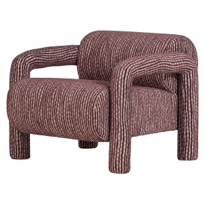 Fotoliu rosu burgund din textil Lenny Woood
