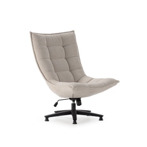 Fotoliu rotativ bej din textil Cave The Home Collection
