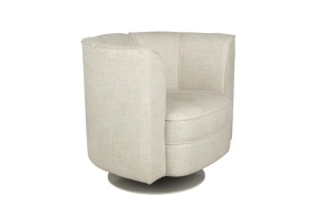 Fotoliu rotativ bej din textil Flower Quiet Object