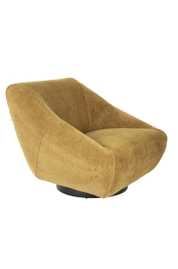Fotoliu rotativ ocru din textil Jump Around Bold Monkey