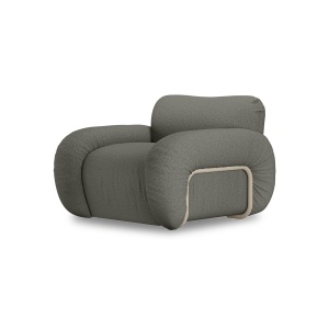 Fotoliu verde army/bej nisipiu din textil Arc Wander HKliving