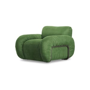 Fotoliu verde/cenusiu din catifea Arc Royal HKliving