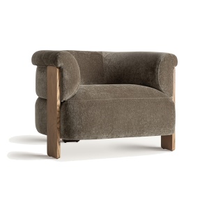 Fotoliu verde din textil Auronzo Chenille Vical Home