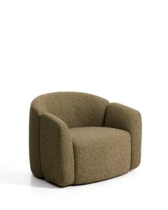 Fotoliu verde oliv din textil Corvena Kave Home