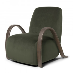 Fotoliu verde pin din catifea Buur Ferm Living