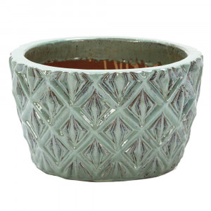 Ghiveci turcoaz din ceramica 26 cm Vidra Thai Natura