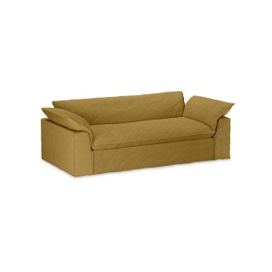 Husa pentru canapea ocru din textil pentru 3 persoane Nomad HKliving