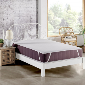 Husa protectie pentru saltea alba din fibre 140x200 cm Alez Pol The Home Collection