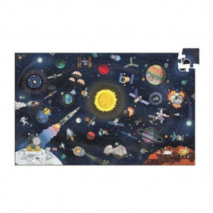 Joc tip puzzle multicolor din carton Space Djeco