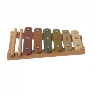 Jucarie muzicala xilofon multicolora din lemn si metal Dax Bloomingville Mini