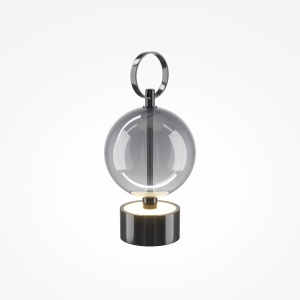 Lampa portabila neagra din metal 25 cm Double Moon Maytoni