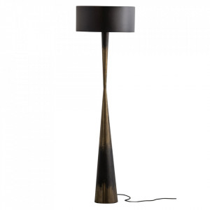 Lampadar negru/maro alama din metal 151 cm Blackout Woood