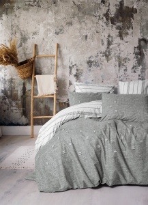 Lenjerie pat alba din bumbac Patara Double The Home Collection