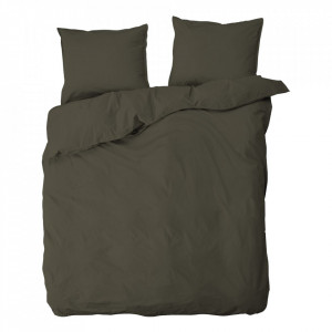 Lenjerie pat maro din bumbac organic 200x220/50x70 cm Ingrid By Nord