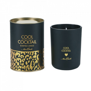 Lumanare parfumata cu suport negru din sticla 11 cm Cool Cocktail Miss Etoile