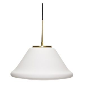 Lustra alba din sticla Muse Pendant Hubsch