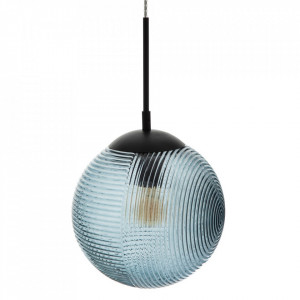 Lustra albastra din sticla si metal Oscuro Round The Home Collection