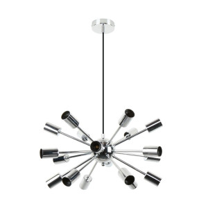 Lustra argintie din metal cu 18 becuri Mandi Zuma Line