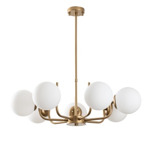 Lustra aurie din metal cu 7 becuri Antler The Home Collection