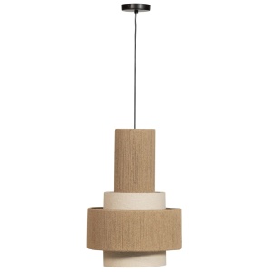 Lustra din fibre naturale maro Pelle Woood