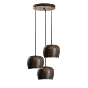 Lustra maro din metal cu 3 becuri Yozgat The Home Collection