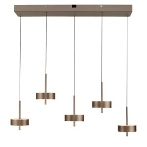 Lustra maro din metal cu 5 LED-uri Rotate Zuma Line