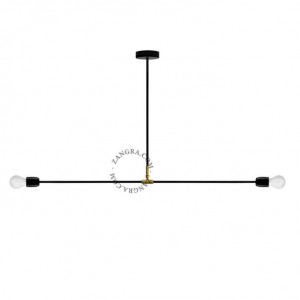 Lustra neagra din metal cu 2 becuri Laty Zangra