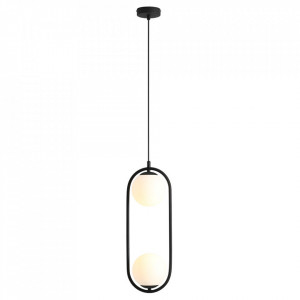 Lustra neagra din metal cu 2 becuri Riva Quiet Object