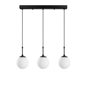 Lustra neagra din metal cu 3 becuri Orbıtal The Home Collection