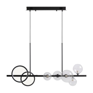 Lustra neagra din metal cu 5 becuri Daria Vical Home