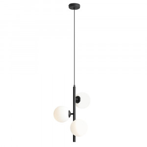 Lustra neagra din sticla cu 3 becuri Fin S Quiet Object