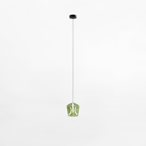Lustra transparenta/verde din metal Colore Zuma Line