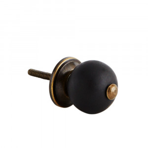 Maner negru din ceramica 3 cm Porcelain Madam Stoltz