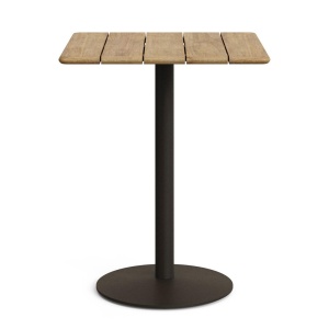 Masa bar exterior maro/neagra din lemn 80x80 cm Esilda Kave Home