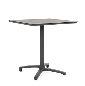 Masa bistro exterior gri inchis din metal 70x70 cm Claret Bizzotto