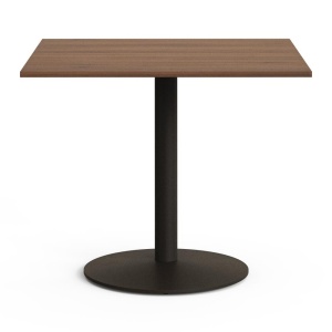 Masa bistro exterior maro inchis/verde din metal 90x90 cm Esilda Kave Home