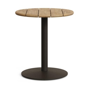 Masa bistro exterior maro/verde din lemn 70 cm Esilda Kave Home