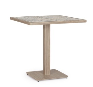 Masa bistro exterior multicolora din metal 73x73 cm Kalimera Blue Bizzotto