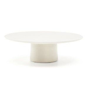 Masa de cafea alba din ciment 110 cm Albanella Kave Home