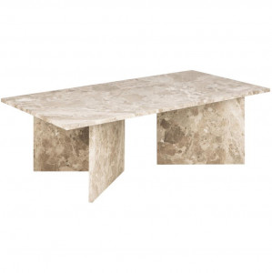 Masa de cafea bej din marmura 70x140 cm Vega Quiet Object
