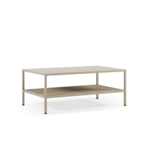 Masa de cafea bej nisipiu din metal 60x100 cm Fayna The Home Collection