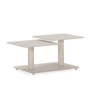 Masa de cafea crem din piatra 54x115 cm Elvi Quiet Object